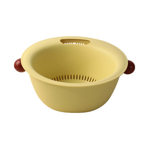 Double Round Handle Plastic Drain Basket Large Quick Drain Versatile Kitchen Use - Product Image 3