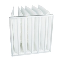 Nouveau filtre à sac en fibre synthétique F7 à efficacité moyenne personnalisé, conception multi-poches, efficacité de 99,995 %, porosité de 0,3 micron, HVAC