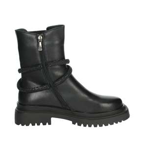 Bottines plates pour femme Manufacture D'Essai, style Chelsea noir avec panneaux latéraux élastiques et semelle épaisse - Product Image 4