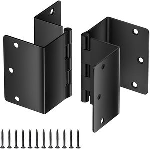 Charnière de porte décalée noire Divine de 3.5 pouces Charnière bout à bout moderne <span class=keywords><strong>pour</strong></span> cuisine ou porte en bois - Product Image 1