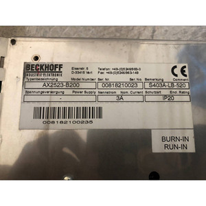 Fuente de Alimentación de Control AX2523-B200 S403A-LB-520 para BECKHOFF - Product Image 2