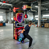 Máquina de prueba de fuerza Punch Power Test Arcade, gabinete de prueba de fuerza con pago por código QR, monedas y juego gratuito, pegatina personalizada OEM, bilingüe para centros comerciales
