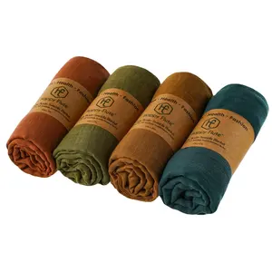 Mutlu flüt bebek bambu muslin battaniye 2 kat kundak battaniye toptan organik pamuklu kumaş muslin