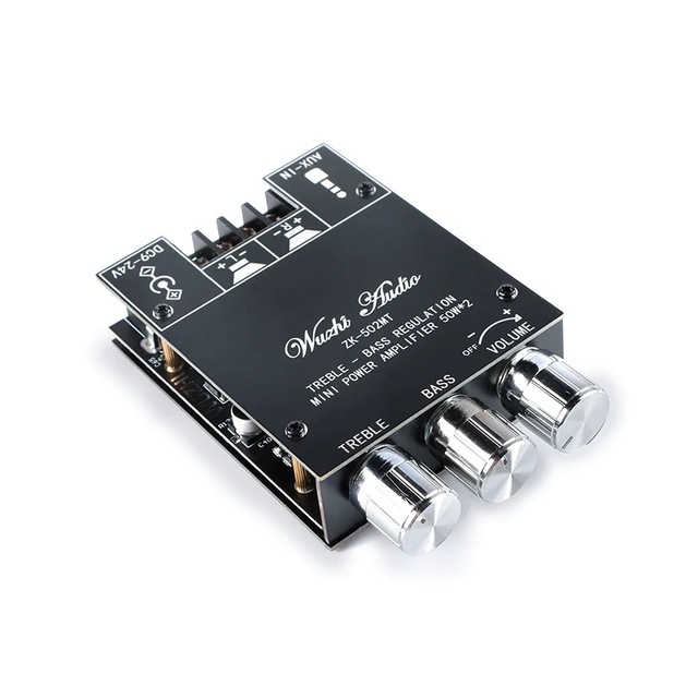 ZK-502MT 50W * 2 2.0 Stereo Audio Digital Amplifier Board Module High Low Bass Adjustment Electronic Modules Kits