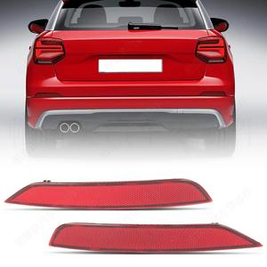 Juego de Lentes LED para Reflector de Parachoques Trasero de Audi Q2 2017-2024, Luz Roja Plana, Señal de Advertencia Lateral - Product Image 1