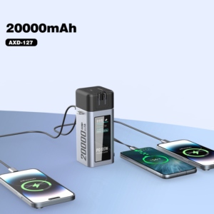 Cargador rápido todo en uno de 100W con enchufe de CA, batería externa de 20000mAh con cable retráctil para portátil - Product Image 4