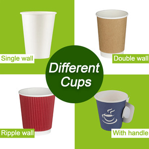 Vasos de Papel Desechables Biodegradables de Doble Pared con Marca Personalizada para Cafeterías, Tiendas de Café, Clubes de Capuchino y Campamentos - Product Image 5