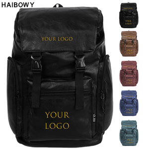 HAIBOWY Fournisseur de sacs <span class=keywords><strong>à</strong></span> <span class=keywords><strong>dos</strong></span> en <span class=keywords><strong>cuir</strong></span> PU multi-usages, élégants, <span class=keywords><strong>vintage</strong></span>, grandes tailles, pour étudiants et écoliers - Product Image 1