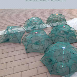 Piège à poissons pliable automatique en forme de parapluie pour appâts, pour la pêche de la <span class=keywords><strong>truite</strong></span>, des vairons, des écrevisses, des crevettes, des crabes et des poissons-chats - Product Image 5