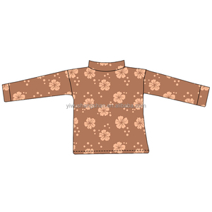 Vendita Calda Estiva Camicie Traforate per Bambini con Stampa Floreale e a Quadretti, Vendita all'Ingrosso di Top in Rete a Maniche Lunghe per Bambine - Product Image 6