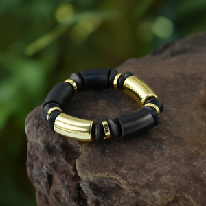 Fashion <b>Beaded</b> <b>Bracelet</b> 316L Stainless Steel PVD Gold Plating Sustainable Resistant Jewelry for Women <b>Men</b> - Product Image 3