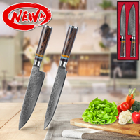 10% de réduction sur logo personnalisé 67 couches Vg10 ensembles de couteaux japonais ensemble de couteaux de cuisine damas avec boîte-cadeau magnétique