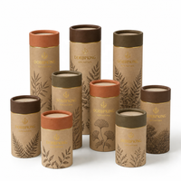 Boîte d'emballage cylindrique en papier kraft biodégradable et écologique pour gâteaux, pains, cafés, thés et desserts, avec logo personnalisé et qualité alimentaire