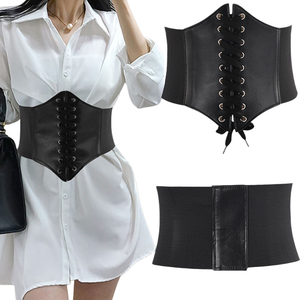 Ceinture large en cuir sexy pour femme, style corset, ceinture de taille haute amincissante, corsets et bustiers pour femme - Product Image 1