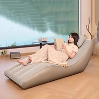 Canapé gonflable inclinable à mouvement pivotant au design moderne, lit de camping ergonomique, chaise longue gonflable portable et confortable pour la maison