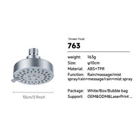 Ensemble de douche à main haute pression avec support mural, tuyau et finition chromée mate – Kit de fixation moderne de luxe