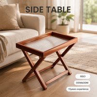 Table basse en bois moderne et contemporaine pour salon d'appartement avec rangement, écologique et facile à nettoyer
