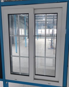 Thiết Kế Đơn Giản Upvc Pvc Vinyl Đóng Khung Đôi Kính Cường Lực Cửa Sổ Trượt Với Sắt Chống Trộm Thiết Kế Nướng Cho Nhà - Product Image 3