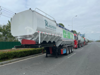 Raisetech ferme avicole agricole poulet camion d'alimentation en vrac 25 tonnes semi remorque en acier au carbone tarière hydraulique pour les fermes