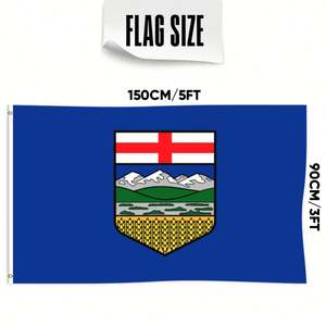 Banderas de Alberta al por Mayor de 3x5 pies, Poliéster 68D/100D, Personalización de Todas las Naciones, Envío Rápido, Proveedor Confiable, Entrega Rápida - Product Image 3
