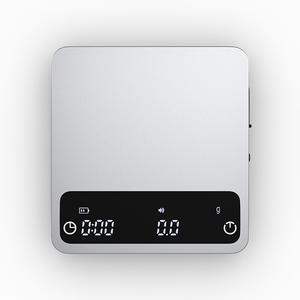 Balance de cuisine numérique USB de conception italienne FRK, balance à café en aluminium métallique avec fonction de pesage et de chronométrage pour les grains de café - Product Image 3