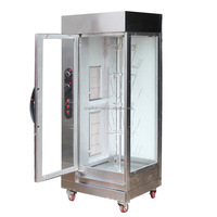 Prix de la machine à rôtir au poulet rotative au gaz en acier inoxydable commercial