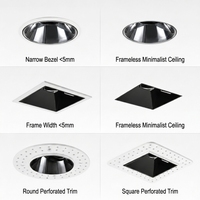 Spot LED encastré à spectre complet 5W, CRI 95, anti-éblouissement, 2700K-6000K, AC 220V, éclairage intérieur