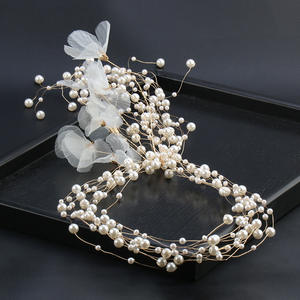 Sweet Pearl Wedding <strong>Headbands</strong> Temperament Leaf Flower Bridal Headpieces <strong>Lace</strong> Front <strong>Headband</strong> for Girls - Product Image 3