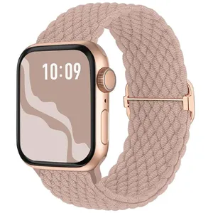 Jam tangan nilon Pria Wanita, tali nilon olahraga nilon bisa disesuaikan 42mm untuk Apple Watch Ultra 2 Seri 9 8
