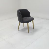 Fauteuil moderne en velours vert de style nordique avec pieds en métal, canapé d'appoint rembourré pour salle à manger, mobilier de bureau à domicile, type panneau MDF