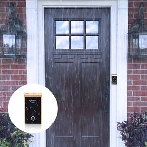 Timbre inalámbrico negro y dorado, compatible con corriente alterna, fácil instalación, ideal para mejorar la seguridad del hogar. - Product Image 3