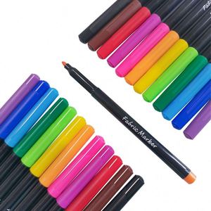Stylos à pointe en fibre colorés, ensemble de marqueurs à l'aquarelle en plastique personnalisés, 12 ou 24 couleurs - Product Image 2