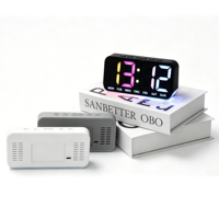 Modernes Neues Design LED RGB Multifunktionaler Digitaler Schreibtisch-Wecker Kalender 13 Farbwechsel Ambiente-Beleuchtung für Schüler und Kinder