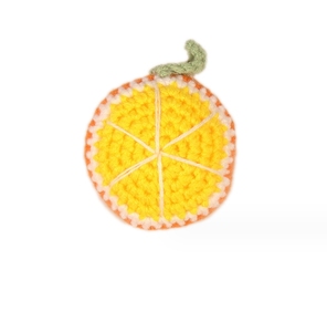 Một Nửa cắt cam chanh tay móc tự làm móc khóa Túi phụ kiện Mặt dây chuyền với một ý nghĩa tốt - Product Image 6