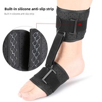 Orthèse de cheville et de pied AFO réglable, respirante, avec sangle de maintien pour pied tombant, stabilisateur de cheville anti-inversion et anti-eversion