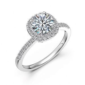 Anillo de Eternidad de Plata de Ley 925 con Diseño Clásico Dylam, con Piedra de Moissanita de 1 Quilate, Color D, Claridad VVS1, Anillos de Compromiso y Boda para Mujer - Product Image 3