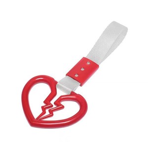 Tira antiestática en forma de corazón para coche, anillo decorativo de advertencia ABS para parachoques trasero, tirador interior, uso general D2382 - Product Image 1