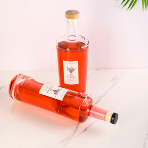 <span class=keywords><strong>Botella</strong></span> de Vidrio Transparente Redonda de 750 ml con Tapa de Rosca para Absint, Tequila, Vino, Brandy, Whisky y Otras Bebidas - Product Image 2