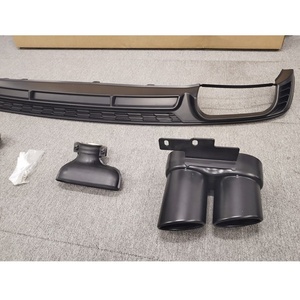 Diffusore posteriore nero con tubi per <span class=keywords><strong>Audi</strong></span> <span class=keywords><strong>A6</strong></span> C8 2019-2022 aggiornamento originale S6 tipo paraurti posteriore per auto labbro diffuso con tubi di scarico - Product Image 5