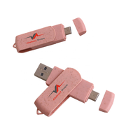 16GB c-tipe OTG USB 2.0 Disk ramah lingkungan 360 kayu berputar garansi 2 tahun purna jual
