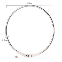 En gros, Cintre à anneau ouvert 120 mm en fer finition brillante, à un seul niveau, pour foulards et vêtements, organisateur de vêtements multifonctionnel et gain de place