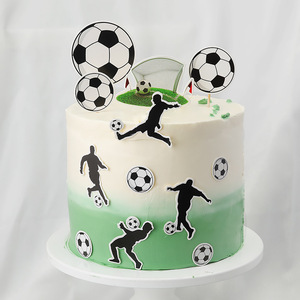 Fútbol Cake Topper Decoraciones para hombres Niños fútbol Fiesta de cumpleaños Deportes Fiesta Suministros - Product Image 3