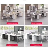 Ensemble de chaises de bureau modernes et élégantes pour 4 à 6 personnes, avec écran d'ordinateur, pour postes de travail individuels - Agent d'achat 1688