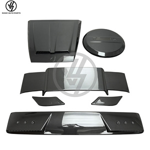 Kit de carrocería estilo B PP para Clase G W464 año 2019 - para G Wagon G63 G500 de fibra de carbono seca: capó, alerón de techo, alerón trasero, cubierta de rueda trasera - Product Image 1