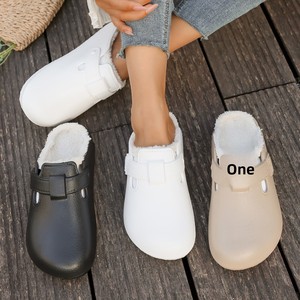 Claquettes transfrontalières Baotou en EVA pour femmes et hommes, ajustables, décontractées, d'extérieur, avec doublure en fausse fourrure, en EVA souple - Product Image 1