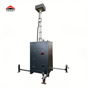 Torre de Vigilancia Móvil Adecuada con Mástil Manual de 6 m para Obras de Construcción, Estacionamientos y Eventos - Product Image 2