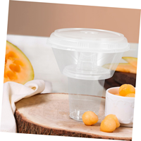 Offre Spéciale – Gobelets et Bols à Collation Jetables en Plastique PP de Qualité Alimentaire avec Couvercles, Impression UV, Diamètre 90mm, Logo Personnalisé Unique, 300 PIÈCES/CARTON
