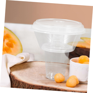 Offre Spéciale : Gobelets en plastique jetables de qualité alimentaire avec bol à collation intégré – Design créatif tout-en-un pour aliments et boissons - Product Image 2