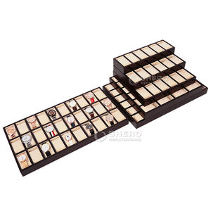 Bandeja de Lujo Premium para Relojes Shero, Base de MDF con Cubierta de Microfibra, Color Personalizado, Almacenamiento y Exhibición de Relojes de Alta Gama - Product Image 4