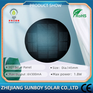 सनबॉय 6 वी वी-5 वी-5 वी पावर सिस्टम के लिए 1.8 डब्ल्यू 3.7 वी-5 वी पावर सिस्टम राउंड सौर सेल व्यास 137 मिमी छोटे मोनोक्रिस्टलाइन सौर मॉड्यूल - Product Image 6